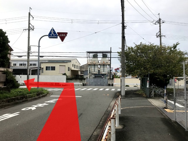 猪名寺駅からのルート