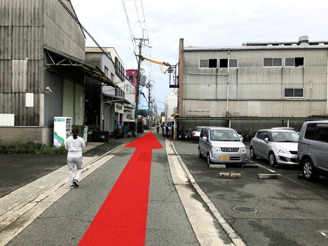 猪名寺駅からのルート